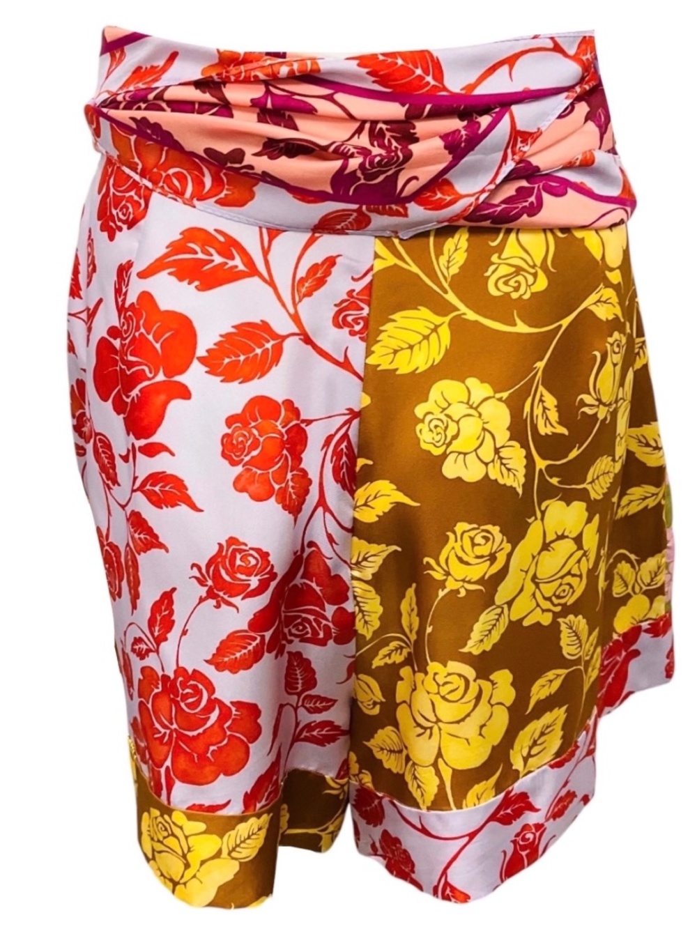 ZIMMERMANN MULTICOLOR THE LOVESTRUCK SPLICED MIXED ROSES FLORAL PRINT SILK TWILL - Picture 3 of 5
